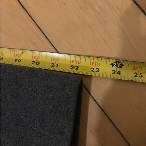 Lambswool & Cashmere Grey Classic Button Front Coat w/ Pockets Size 10P - Picture 8 of 8